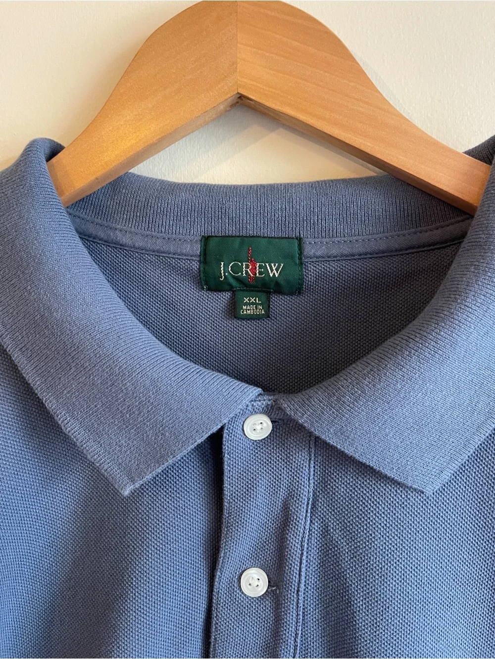 J. Crew Men's Long-Sleeve Polo in Slate Blue